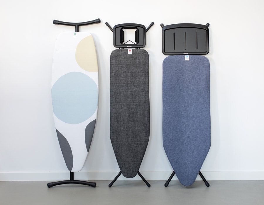 Tablas de planchar Denim Blue, Denim Black y Spring Bubbles de Brabantia