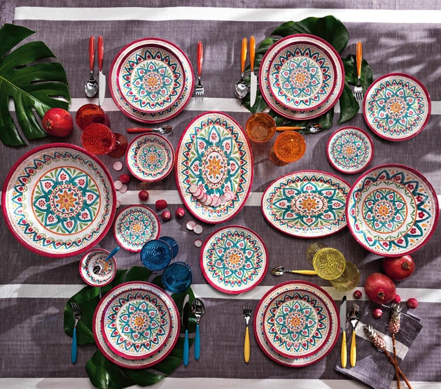 Mencionar comercio amor Vajillas de melamina que inundan de color nuestras mesas