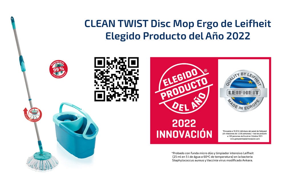 limpieza-profunda-de-suelos-con-El-set-CLEAN-TWIST-Disc-Mop-Ergo-de-Leifheit