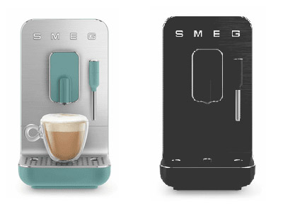 Smeg-Cafetera-Superautomática-Verde-Esmeralda-y-negra