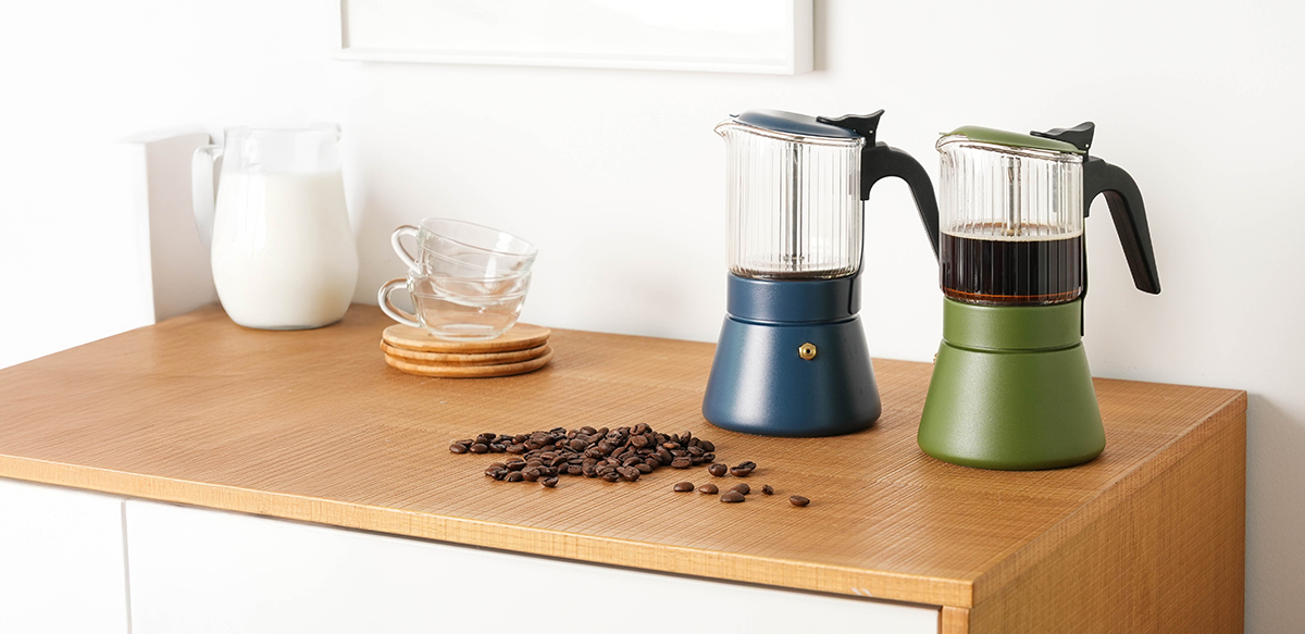 CafeteraClair 1Cafetera Clair de Inoxibar con cuerpo transparente y acero inoxidable